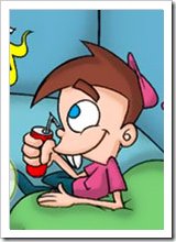 Tootie with rock dildo chokes on Timmy Turner