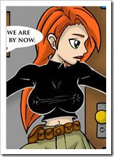 Kim Possible gives a sloppy blow before gets bent over real hard by cum spurting dong