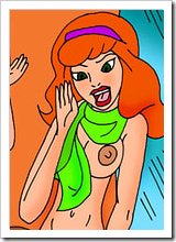 Daphne Blake with swollen tits gets licked doggy style