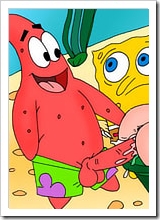 Nancy with perfect body runs her tongue on Patrick Star in dream