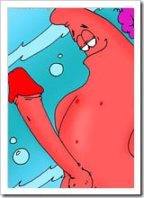 Mindy mermaid was bombed by perverted Patrick Star and squirts juices