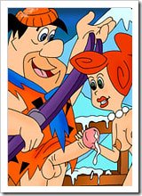 Wilma getting railed like a gross slut by Fred Flintstone at the swimming pool