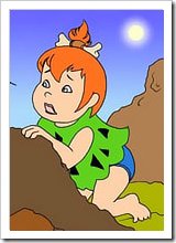 Pebbles Flintstone squeezes nipples and gets fucked