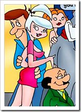 Judy Jetson gives a headjob untill gets screwed with dildo