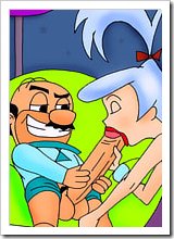Judy Jetson getting penetrated by sexy Elroy and getting sperm on her amazing body on roof top