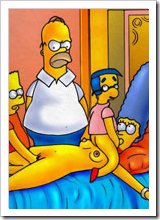 Maude Flanders in stockings licks Homer after got hard fucked on asshole
