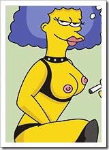 Edna Krabappel shows striptease and got her asshole pumped by penis