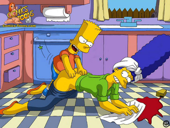 Six The Simpsons dirty cartoon pics.