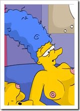 Big bust Marge with lissom body screwed between knockers